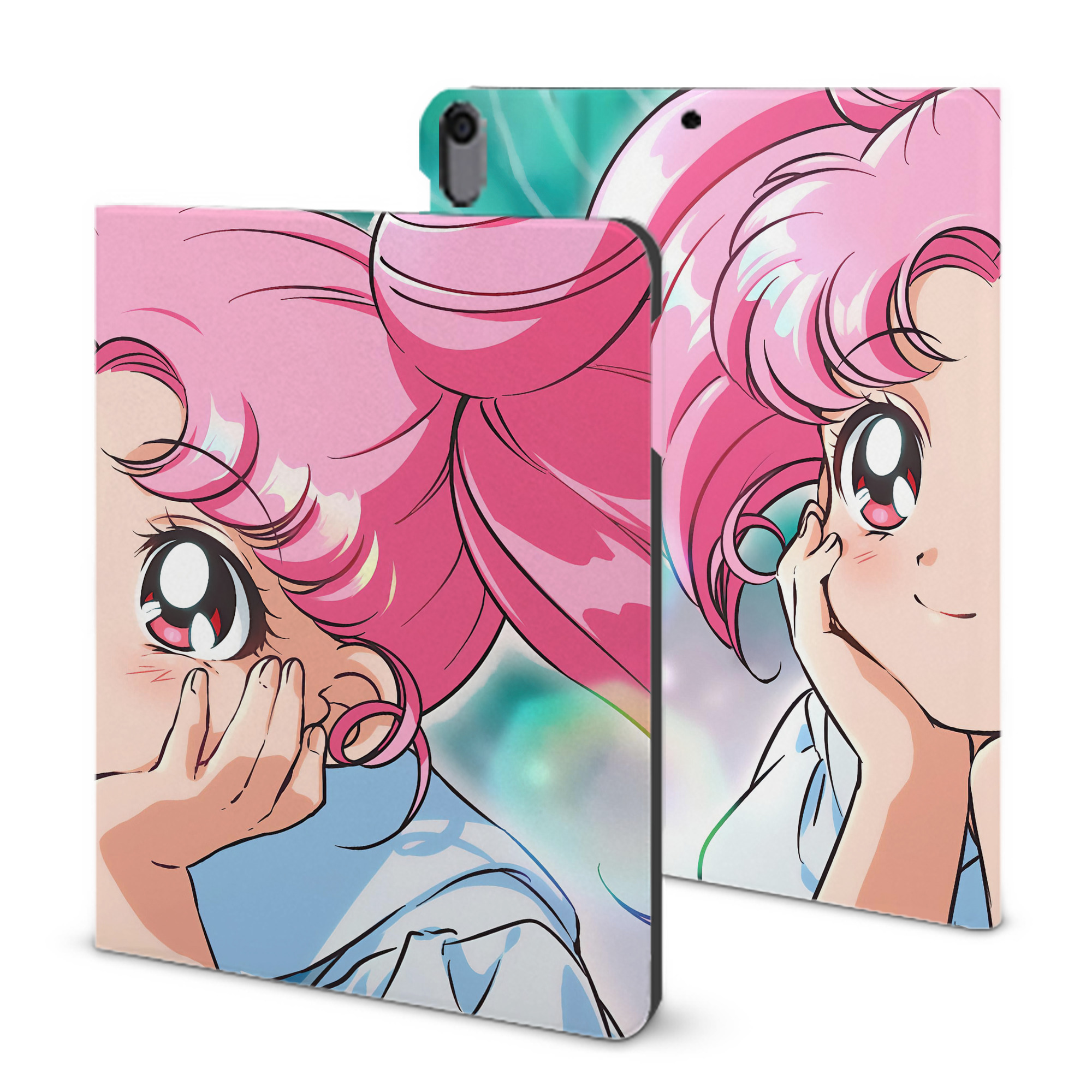 （画像用） 美少女戦士セーラームーン Sailor Moon IPad ケース ブック型 PUレザー TPU 耐衝撃 軽量 薄型 ペン収納なし 全面保護 IPad 各モデル対応